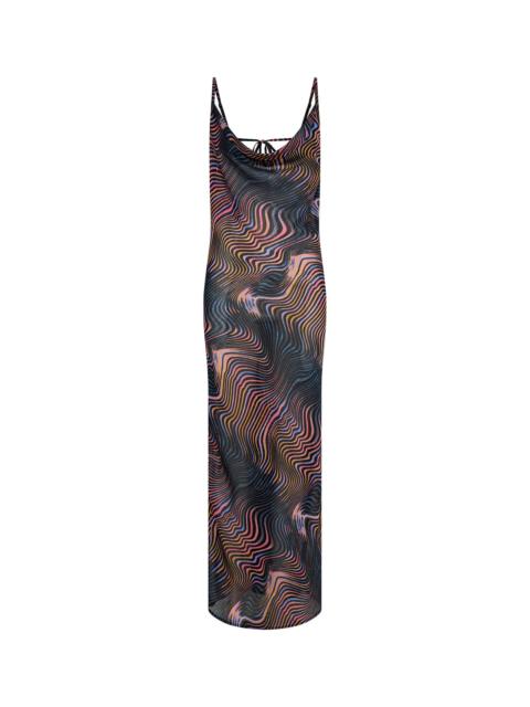 ONE TEASPOON Jagger Long Slip Maxi Dress - Acid Trip