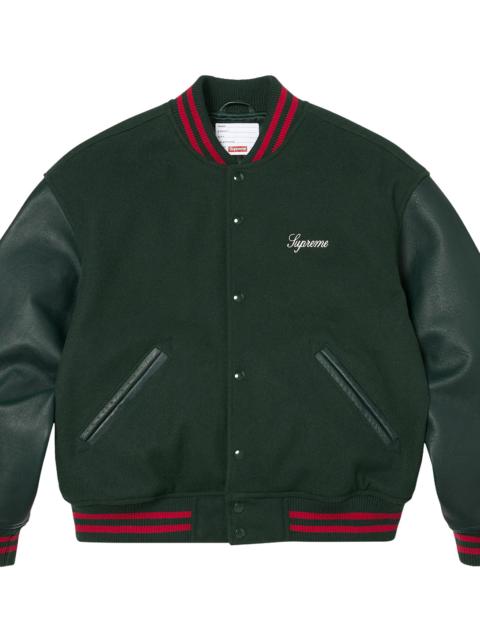 Supreme Cross Varsity Jacket "Dark Green" SU28518