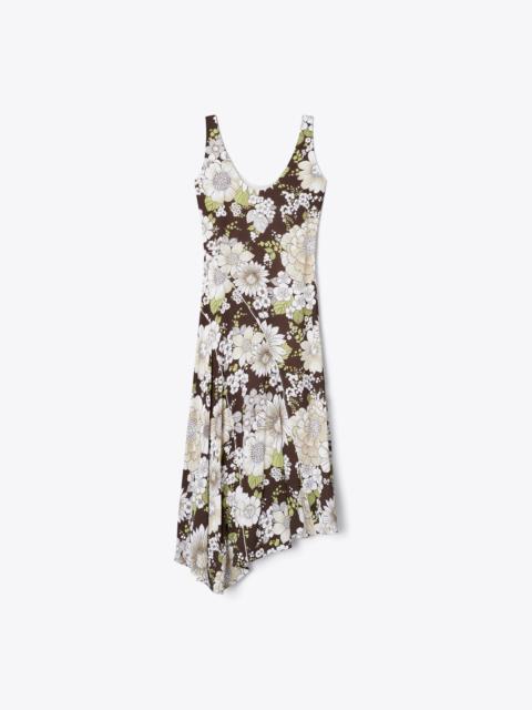 TORY BURCH Printed Asymmetric Viscose Dress
