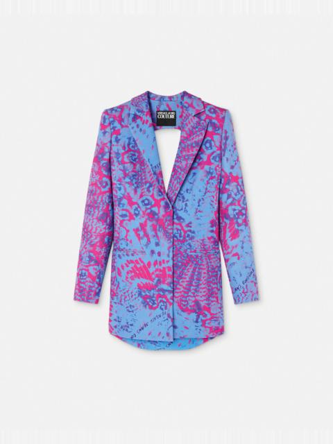 Draped Animalier Cutout Blazer