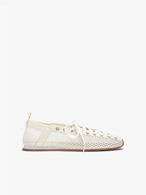 GANNI SPORTY BALLERINA IN WHITE MESH