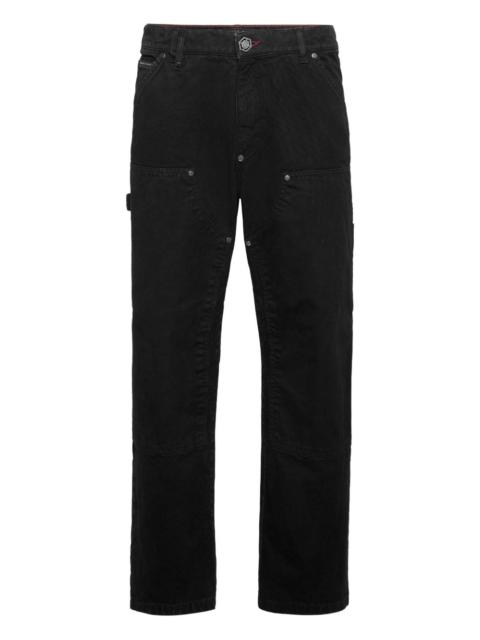 PHILIPP PLEIN logo-plaque carpenter pants