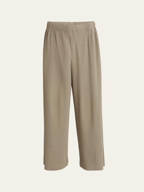 Men's Pleated Wide-Leg Pants