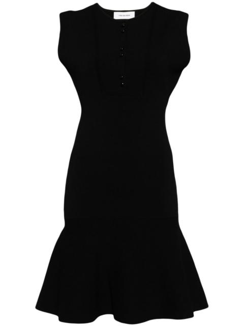 Yves Salomon peplum-hem midi dress