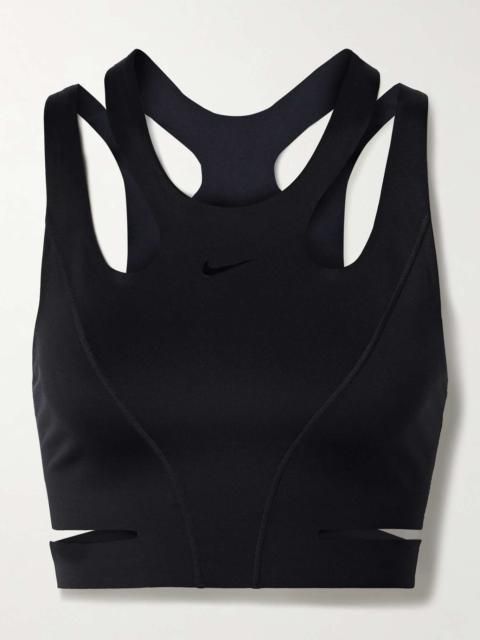 + NET SUSTAIN cutout stretch Dri-FIT sports bra