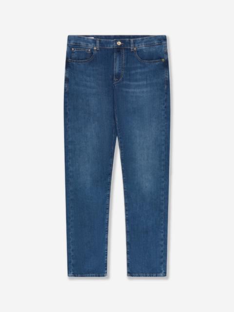 SLOWEAR Slim fit stretch denim five-pocket trousers