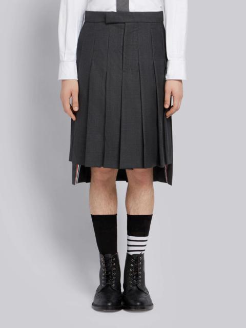 Thom Browne Dark Grey Super 120's Twill Classic Rise Pleated Skirt
