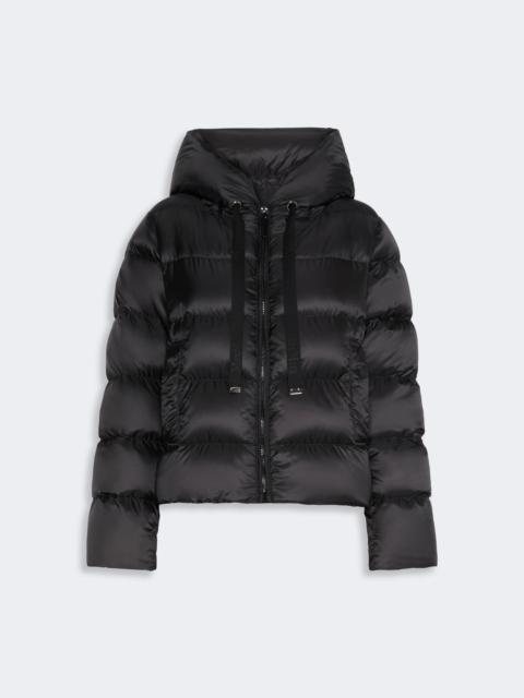 Max Mara OCEANO Short water-repellent plain-weave fabric puffer jacket - BLACK