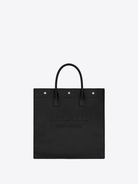 SAINT LAURENT rive gauche north/south tote bag in smooth leather