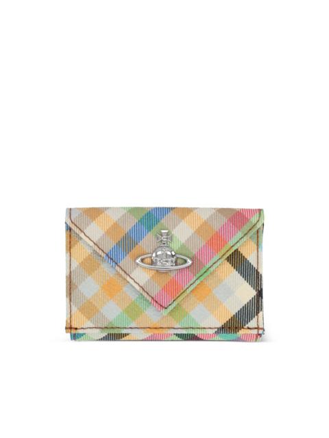 Vivienne Westwood plaid logo wallet