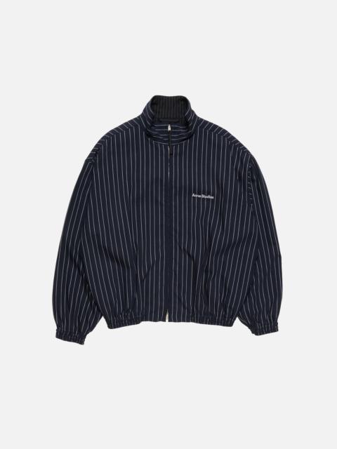 Acne Studios Striped zip jacket - Navy/white