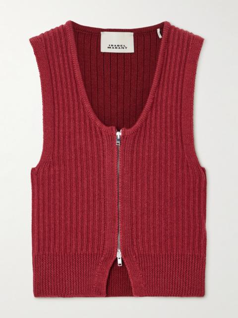 Isabel Marant Devima Ribbed Wool Vest