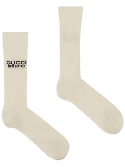 GUCCI logo-jacquard ribbed socks