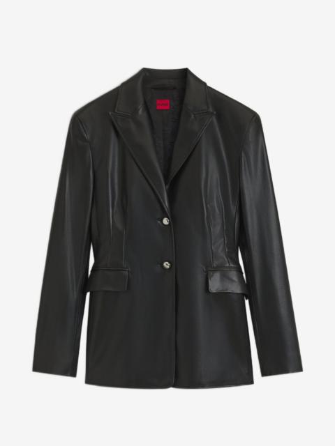 HUGO regular-fit blazer in faux leather