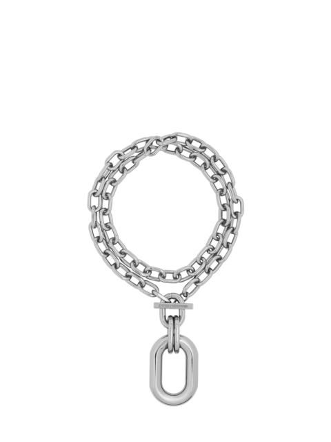 rabanne Silver Double XL Link necklace with pendant