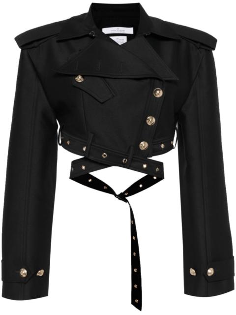 rokh belted cropped jacket