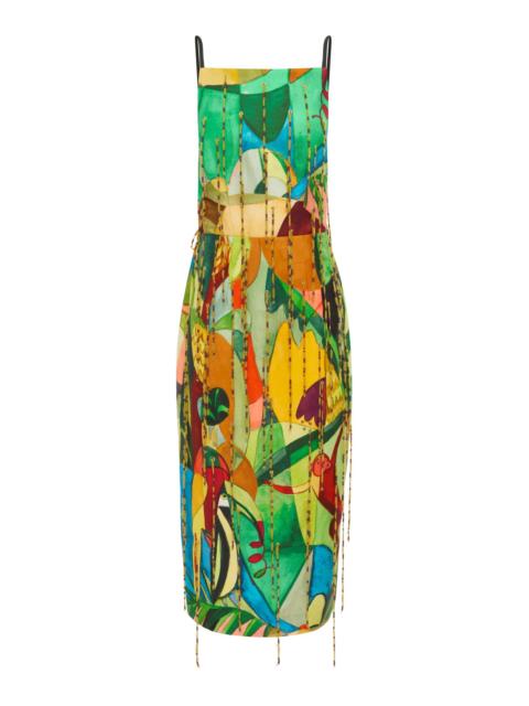 ALÉMAIS Mokshini Beaded Fringe Midi Dress