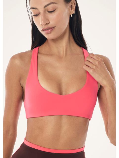 P.E NATION SIGNATURE KEYHOLE SPORTS BRA IN DIVA PINK