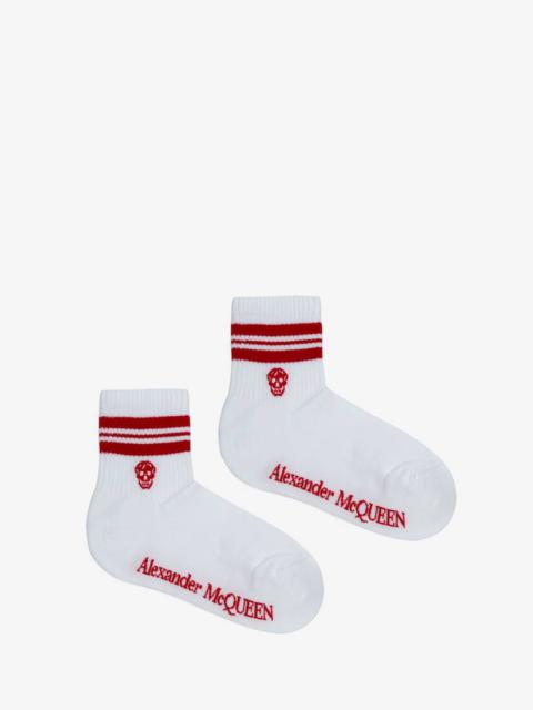 Alexander McQueen Skull Sport Socks in White