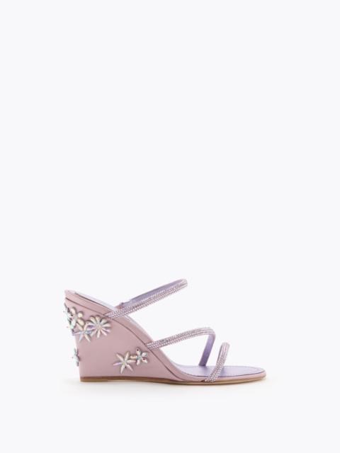 RENE CAOVILLA EVA LILAC WEDGE SANDAL 80