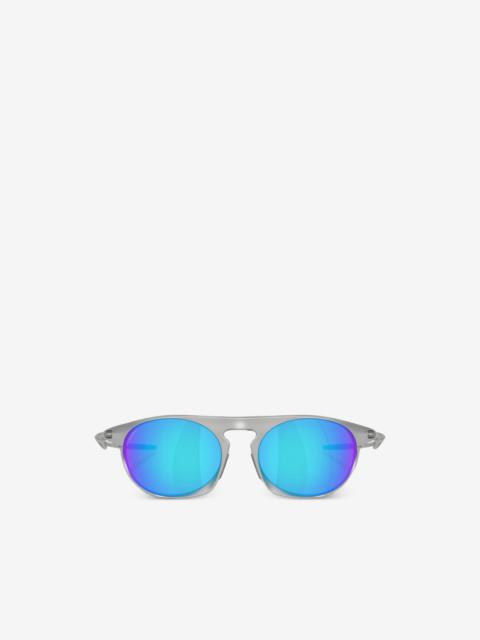 OAKLEY round-frame mirror-lens sunglasses