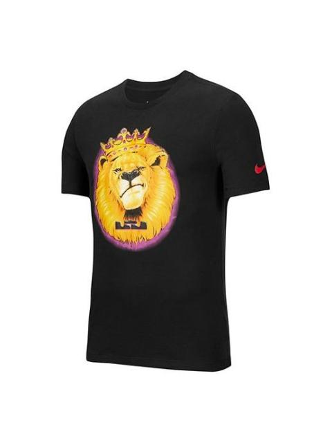 Nike Nike DRI-FIT Printing Round Neck Short Sleeve Black CW5015-010