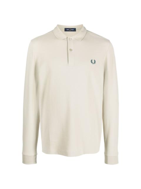 logo-embroidered cotton polo shirt