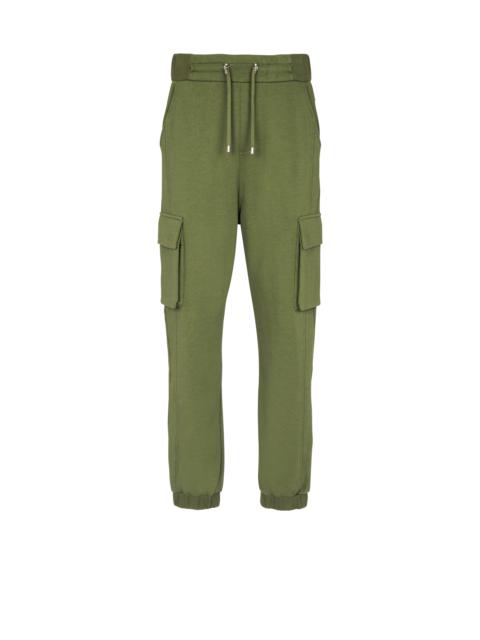 Balmain Cargo joggers with Balmain Paris print