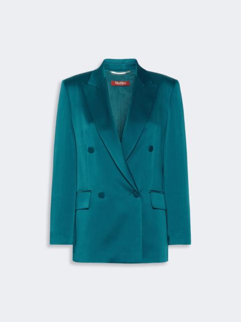 Max Mara ARCA Double-breasted envers satin blazer - OIL