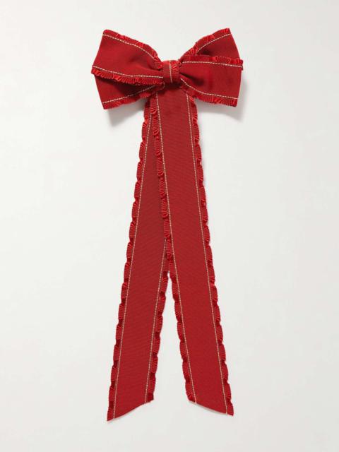 BODE Winner’s Sash cotton-blend faille bow hair clip