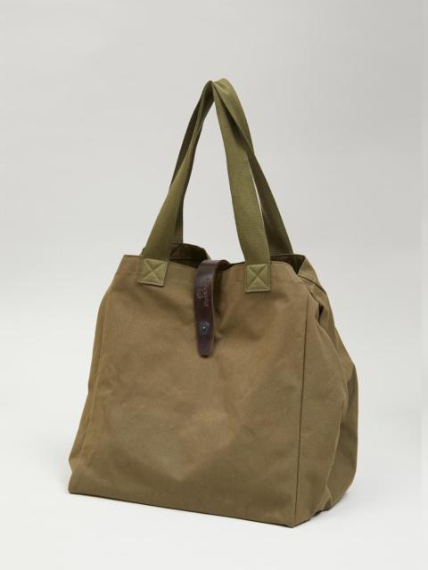 Nigel Cabourn Bucket Bag Halftex Peat Label in Dark Green