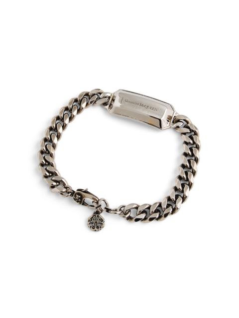Chain Medallion Bracelet in Silver