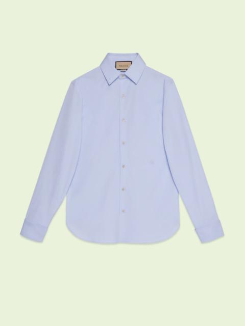 GUCCI Cotton poplin shirt with Double G