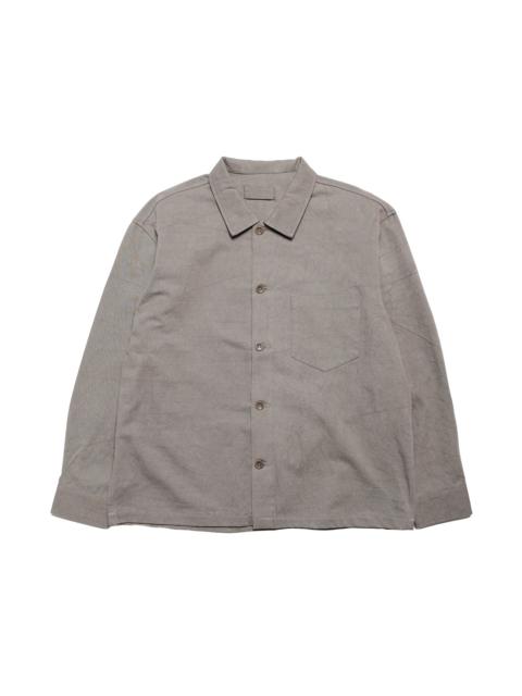 JAMES COWARD Travail Shirt Light Grey Drum Dyed Back Satin