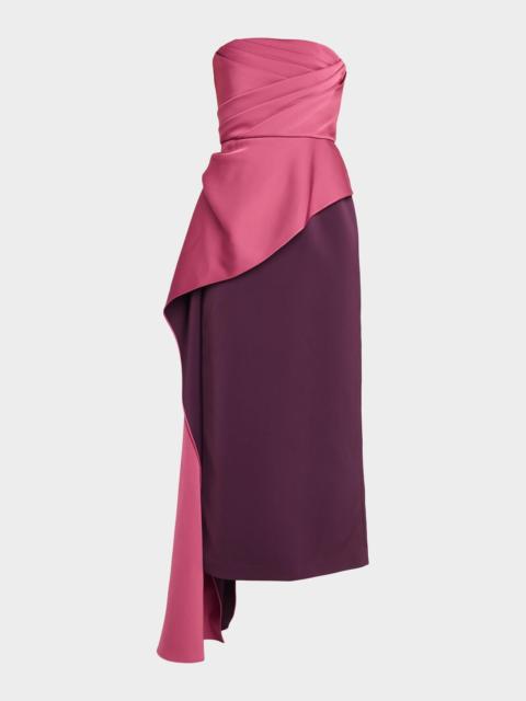 CYNTHIA ROWLEY Diane Strapless Draped Gown