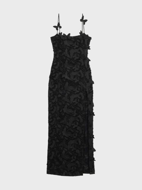 Blumarine LONG DRESS IN MACRAMÉ LACE