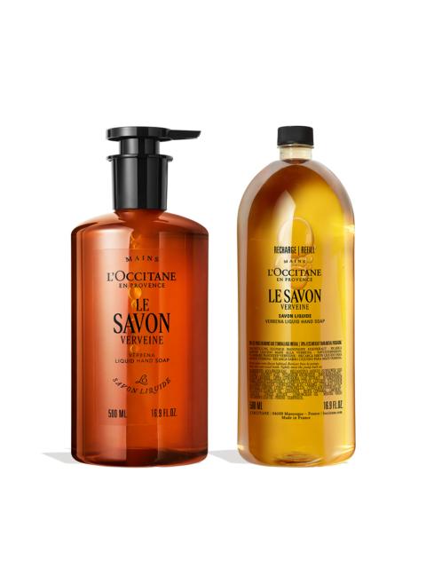 L'Occitane Le Savon Verbena Liquid Hand Soap + Refill