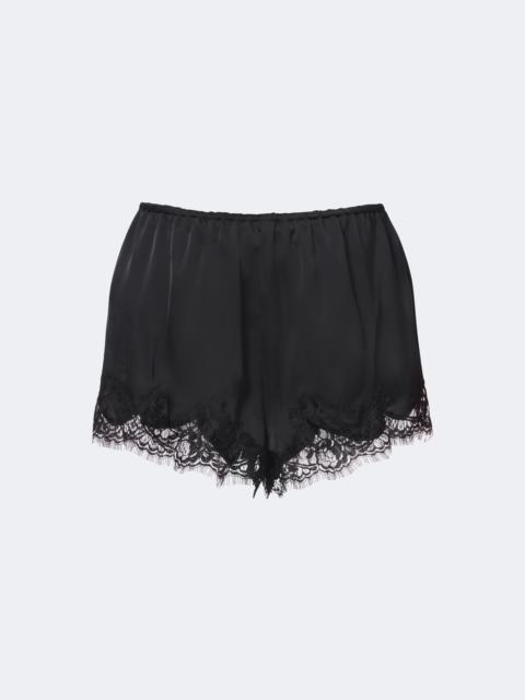 FAITHFULL Marisol lace-trimmed satin shorts