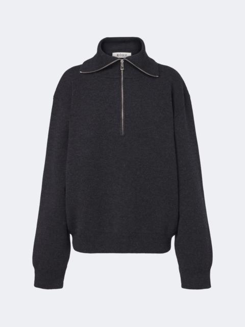 RÓHE Wool and cashmere half-zip sweater