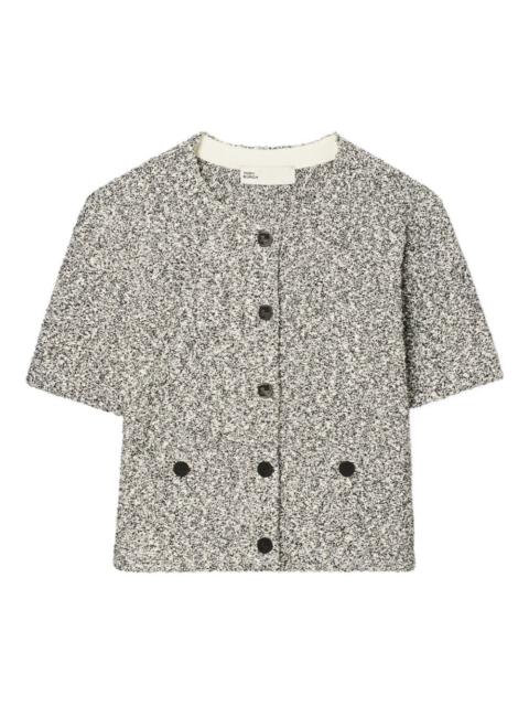 TORY BURCH tweed button cardigan
