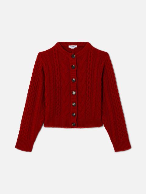 RE/DONE Cable Cardigan - Rosso