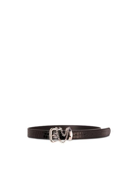 Alessandra Rich crocodile-effect chain-detail belt