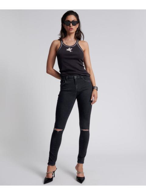 ONE TEASPOON Freebirds Ii High Waist Stretch Skinny Denim Jeans - Black