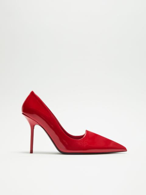 Leather heel pump - Red