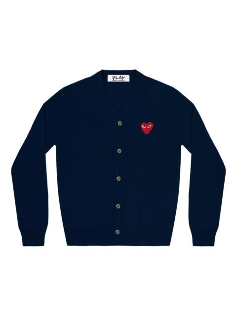 Comme des Garçons PLAY heart-emblem V-neck cardigan