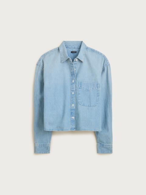 J.CREW Étienne cropped button-up shirt in chambray
