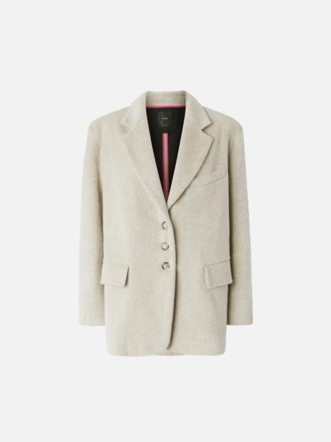 PINKO SHORT SINGLE-BREASTED COAT IN BEAVER