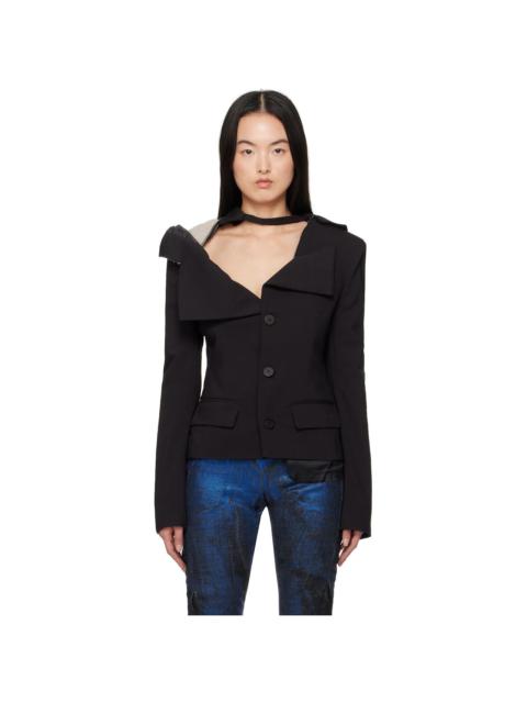 OTTOLINGER Black Off-Shoulder Blazer