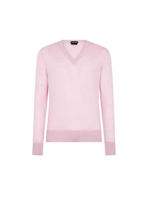 TOM FORD LIGHTWEIGHT SILK BLEND V NECK