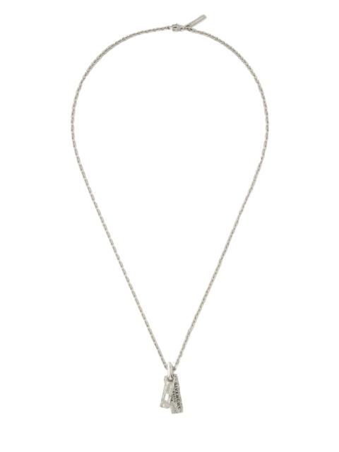 Givenchy Men's Tape Necklace in Metal and Enamel - Antic Silvery